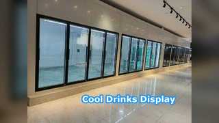Portes d'affichage de chambre froide de magasin d'alcool