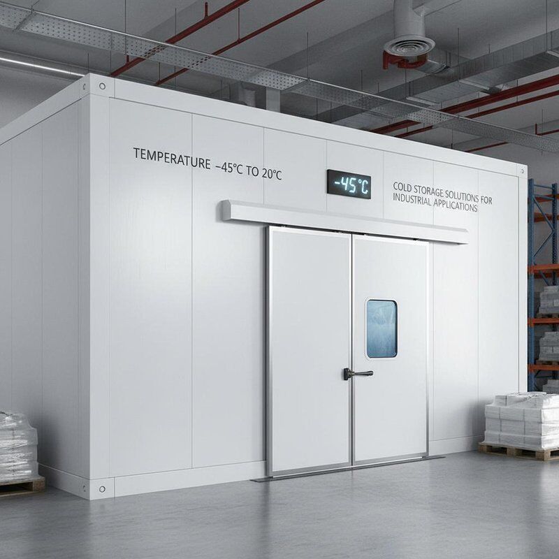 Temperature Minus 45C To 20C Sliding Door Refrigerated Room Providing Cold Storage Solutions For Industrial Applications